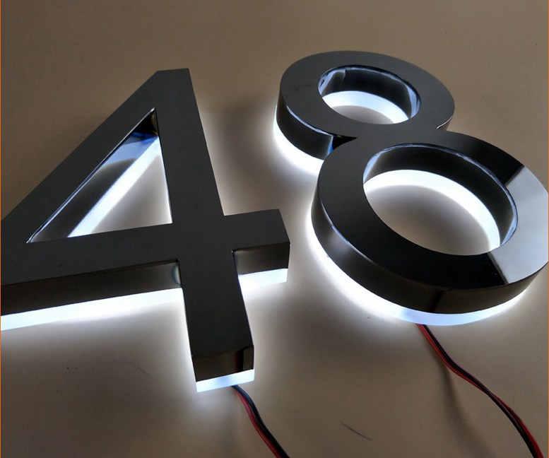 Stainless Steel Illuminated Led Letter Custom 3D Signs 190
